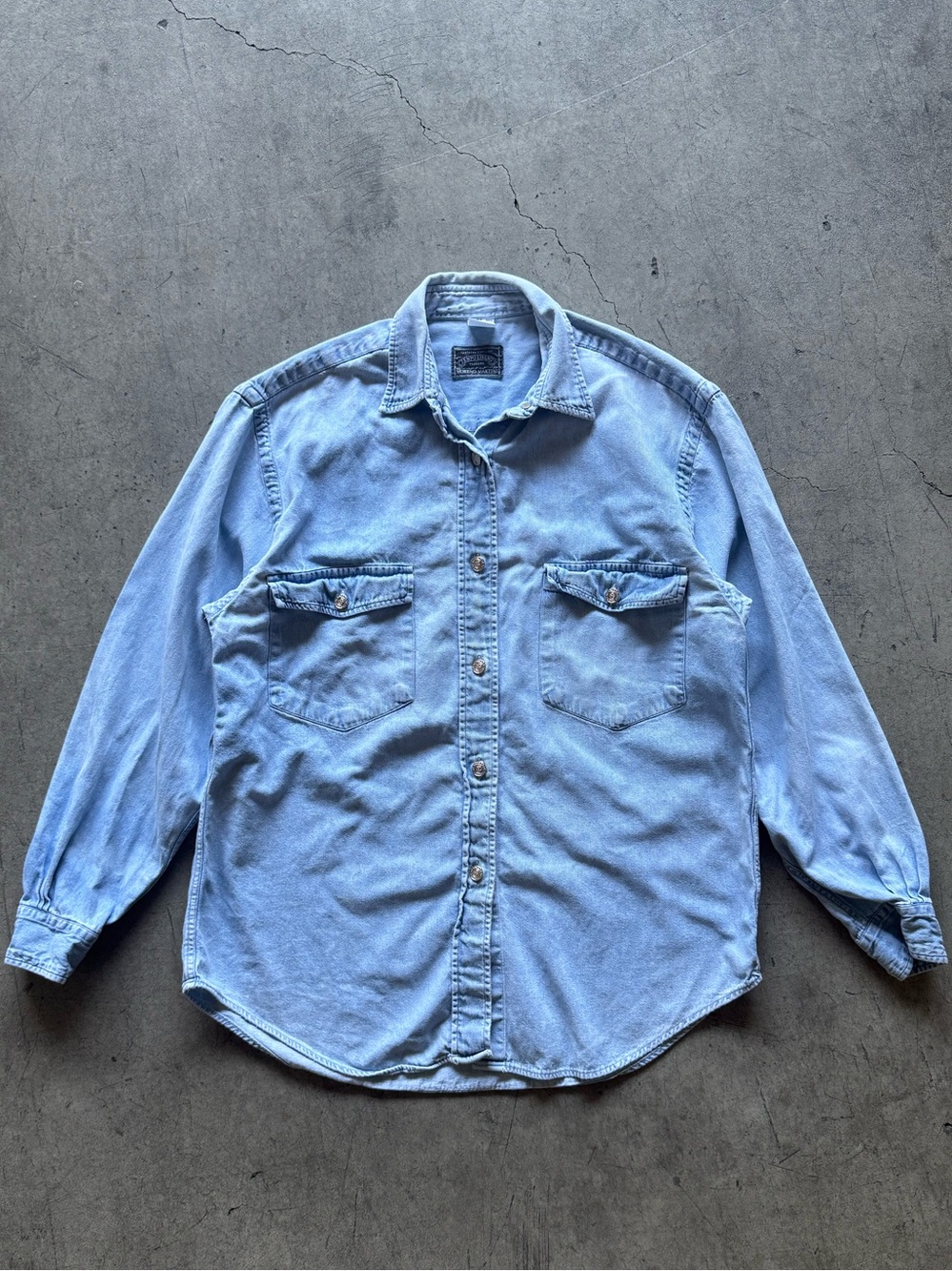 Moreno Martini - Blue Denim Button-Up Shirt - Made in Italy - Size M